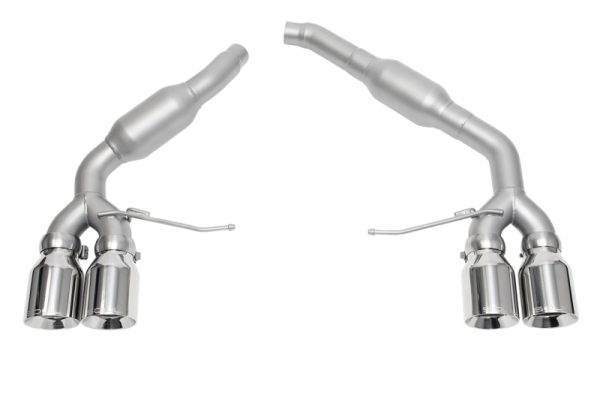 SOUL 14+ Porsche Macan 3.0 / 3.6T Resonated Muffler Bypass Exhaust - 4in Strght Cut Pol. Chrome Tips