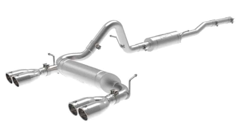 aFe Vulcan Series 2.5in 304SS Cat-Back Exhaust 07-18 Jeep Wrangler (JK) V6-3.6/3.8L w/ Polished Tips - Image 4