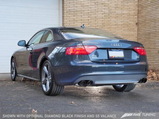 Alternative view of AWE Tuning Audi B8 A5 3.2L Touring Edition Exhaust System - Quad 90mm Slash Black Tips