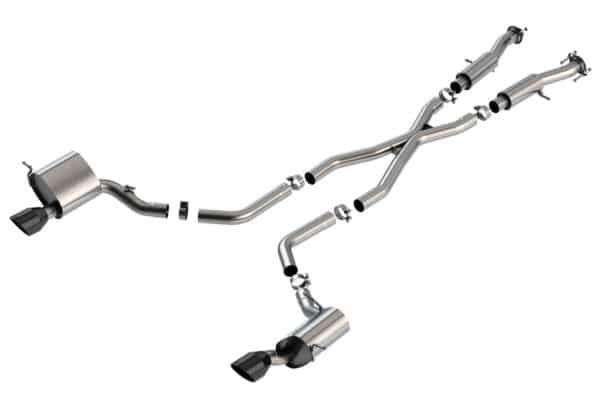 Alternative view of Borla 15-21 Jeep Grand Cherokee SRT 6.4L V8 AWD ATAK Cat-Back Exhaust System - Black Tips T-304SS