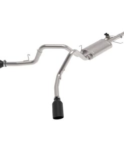 aFe Gemini XV 3in 304 SS Cat-Back Exhaust 2021 Ford F-150 V6 2.7L/3.5L (tt)/V8 5.0L w/ CO Black Tips