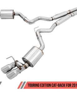 Alternative view of AWE Tuning 2018+ Ford Mustang GT (S550) Cat-back Exhaust - Touring Edition (Quad Chrome Silver Tips)