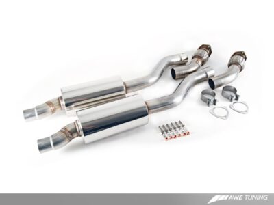 Alternative view of AWE Tuning Audi B8 / B8.5 S5 Cabrio Touring Edition Exhaust - Resonated - Chrome Silver Tips