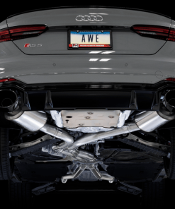 AWE Tuning Audi B9 RS 5 Sportback Touring Edition Exhaust-Resonated- Diamond Black RS Style Tips