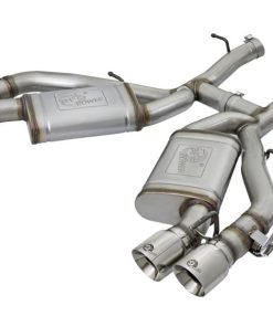 aFe MACHForce XP 3in 304 SS Axle-Back Dual Exhaust (NPP) w/ Polished Tips 16-17 Camro SS V8-6.2L