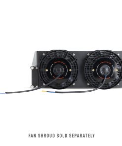 Alternative view of Mishimoto Heavy-Duty Oil Cooler - 17in. Opposite-Side Outlets - Silver