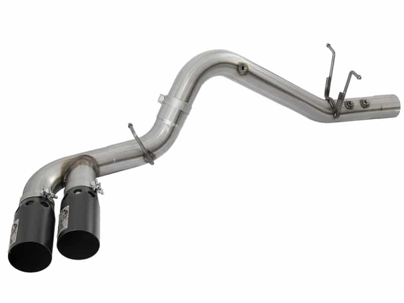 aFe Victory Series 4in 409-SS DPF-Back Exhaust w/ Dual Black Tips 2017 GM Duramax V8-6.6L(td) L5P - Image 6