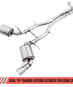 AWE Tuning 16-18 Chevy Camaro SS Resonated Cat-Back Exhaust - Touring Edition (Chrome Silver Tips)