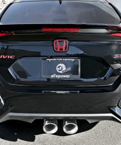 Alternative view of aFe Takeda 3in 304 SS Cat-Back Exhaust System w/Polished Tips 2017+ Honda Civic Si (4dr) I4 1.5L (t)