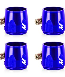 Mishimoto Aluminum -4AN Hex Finishers - Blue