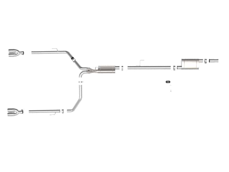 aFe Vulcan Series 3in-2-1/2in 304 SS Cat-Back 2020 Jeep Gladiator (JT) V6-3.6L w/ Polished Tips - Image 4