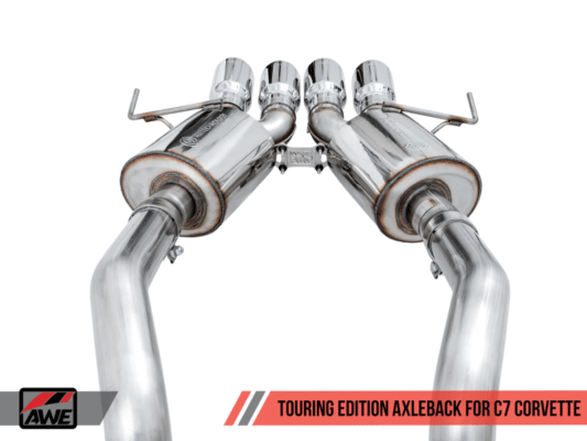 Alternative view of AWE Tuning 14-19 Chevy Corvette C7 Z06/ZR1 (w/o AFM) Touring Edition Axle-Back Exhaust w/Chrome Tips