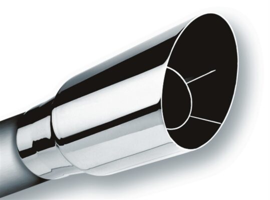 Alternative view of Borla Universal Polished Tip Single Round Angle-Cut (inlet 2 1/2in. Outlet 3 1/2in) *NO Returns*