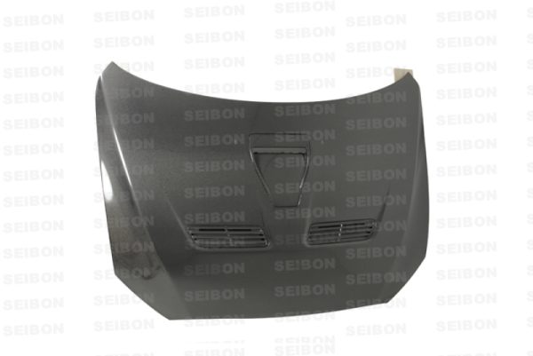 Alternative view of Seibon 08-12 Mitsubishi Evo X OEM style Carbon Fiber Hood