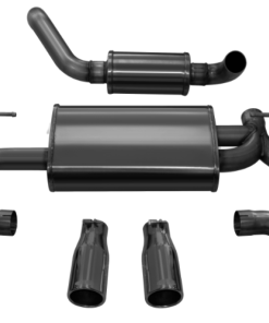 Corsa 18+ Jeep Wrangler JL 2.5in Dual Rear Exit Black Tips Touring Axle-Back Exhaust