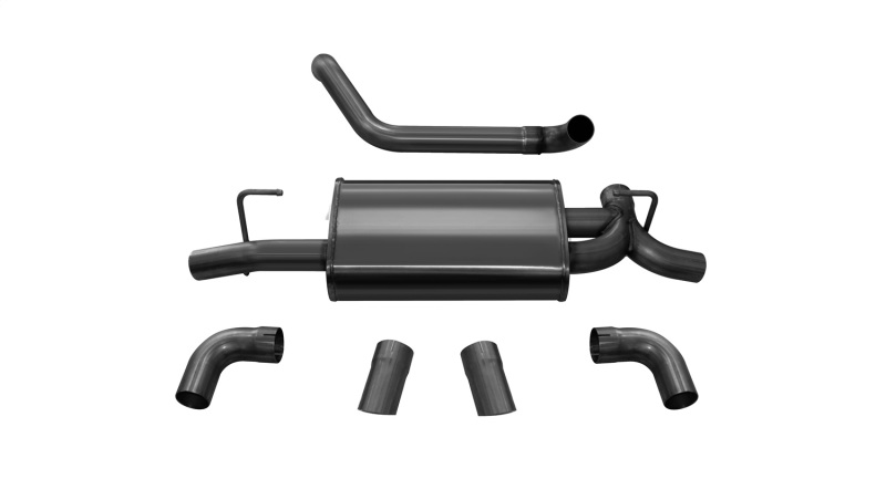 Corsa 18+ Jeep Wrangler JL 2.5in Dual Rear Turn Down Exit Black Sport Axle-Back Exhaust - Image 2