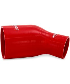 Alternative view of Mishimoto Silicone Reducer Coupler 45 Degree 2.5in to 4in - Red