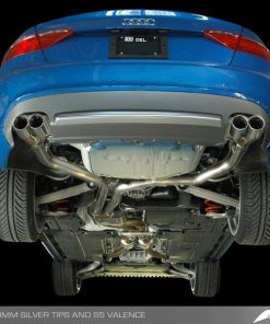 Alternative view of AWE Tuning Audi B8 A5 3.2L Track Edition Exhaust System - Quad 90mm Slash Cut Silver Tips