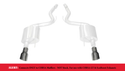 Alternative view of Corsa 15-17 Ford Mustang GT 3.0in Inlet / 4.5in Outlet Polished Tip Kit (For Corsa Exhaust Only)