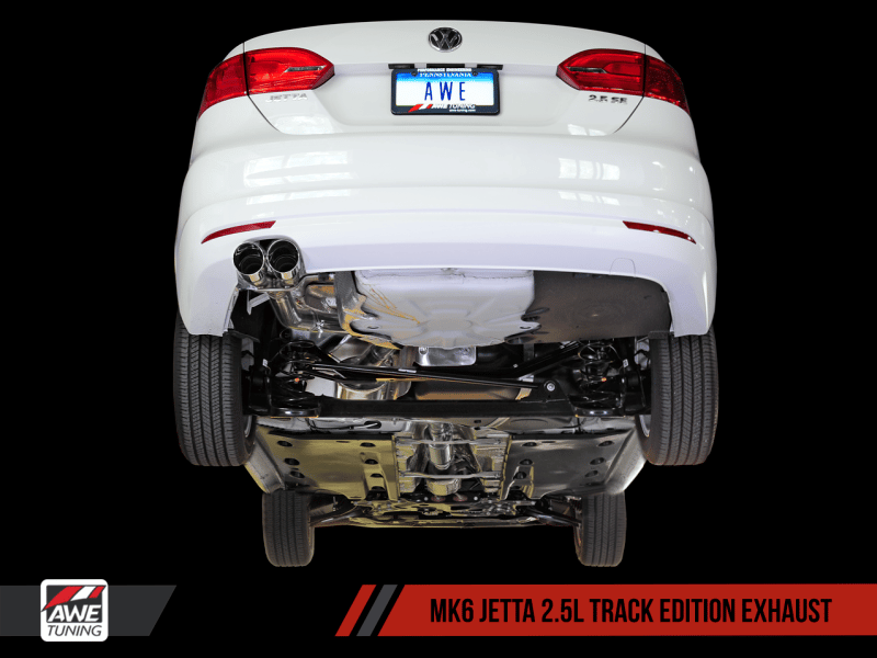 AWE Tuning Mk6 Jetta 2.5L Track Edition Exhaust - Polished Silver Tips - Image 9