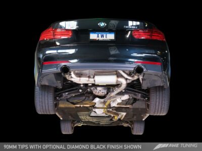 Alternative view of AWE Tuning BMW F3X 335i/435i Touring Edition Axle-Back Exhaust - Diamond Black Tips (90mm)