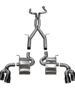 Corsa 16-18 Chevy Camaro SS 6.2L Xtreme+ 2.75in Cat-Back Dual Rear Exit w/ Twin 4in Black PVD Tips