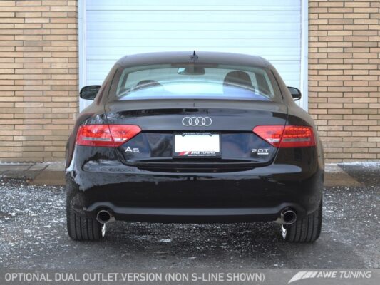 Alternative view of AWE Tuning Audi B8 A5 2.0T Touring Edition Exhaust - Dual Outlet Diamond Black Tips