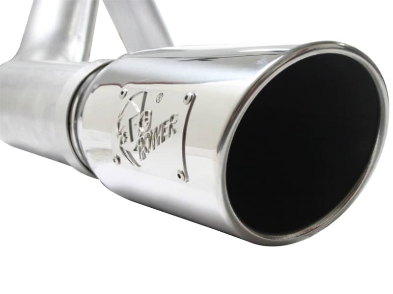 aFe Atlas Exhaust 4in Aluminized Cat-Back w/ 304 SS Polished Tip 11-13 Ford F-150 EcoBoost V6 3.5L - Image 3