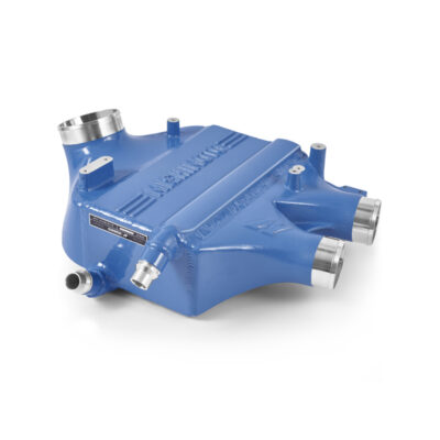 Alternative view of Mishimoto 15-20 BMW F8X M3/M4 Performance Air-to-Water Intercooler Power Pack - Yas Marina Blue