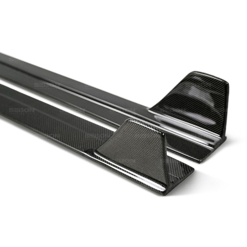 Seibon 16-17 Honda Civic Sedan TR Carbon Fiber Side Skirts - Image 3