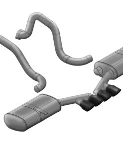 Alternative view of Corsa 97-04 Chevrolet Corvette C5 Z06 5.7L V8 Black Sport Axle-Back Exhaust