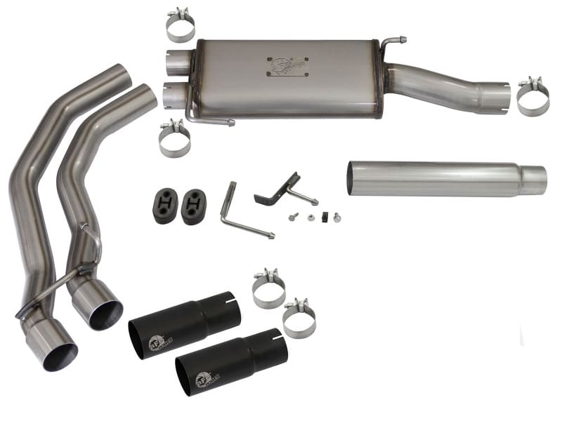 aFe Rebel Exhausts Cat-Back SS Ford F-150 04-08 V8 4.6/5.4L w/ Black Tips - Image 8