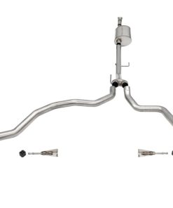 Corsa 2021-2022 Ford F-150 SuperCab/6.5in Bed 5.0L V8 Sport Cat-Back Dual Rear Exit-Polished
