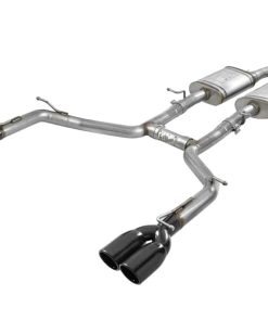 aFe MACH Force-Xp 2-1/2in 304 SS Cat-Back Exhaust 15-21 Dodge Challenger V6-3.6L - Quad Black Tip
