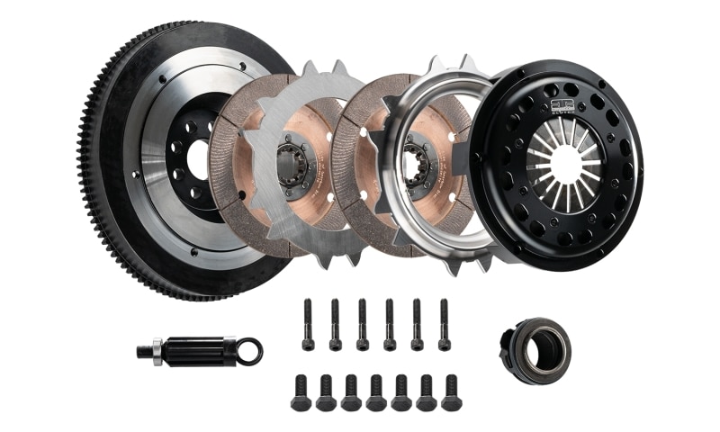 DKM Clutch 00-06 BMW M3 184mm Ceramic Twin Disc MR Clutch Kit w/Flywheel (650 ft/lbs Torque) - Image 2
