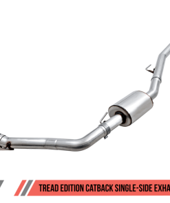 Alternative view of AWE Tuning 20-21 Jeep Gladiator JT 3.6L Tread Edition Cat-Back Single Side Exhaust - Diamond Blk Ti