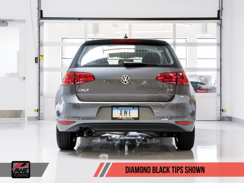 AWE Tuning VW MK7 Golf 1.8T Touring Edition Exhaust w/Diamond Black Tips (90mm) - Image 3