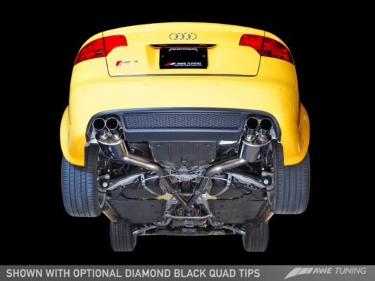 AWE Tuning Audi B7 RS4 Touring Edition Exhaust - Polished Silver Tips