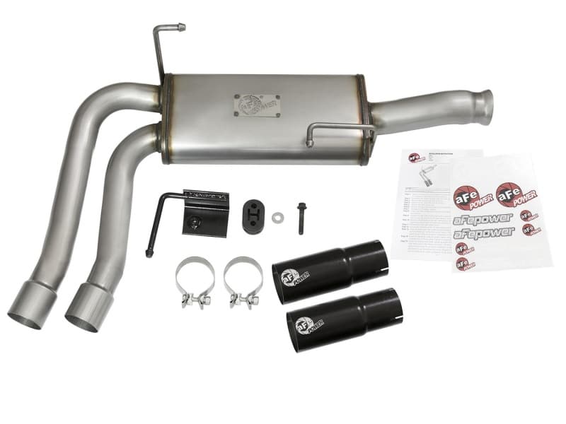 aFe Rebel Series CB Middle-Side Exit SS Exhaust w/ Black Tips 09-16 GM Silverado/Sierra V6/V8 - Image 6