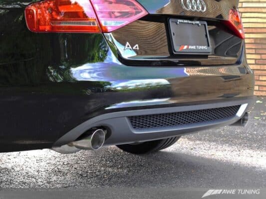 Alternative view of AWE Tuning Audi B8 A4 3.2L Touring Edition Exhaust - Dual 88.9mm (3.5in) Diamond Black Tips