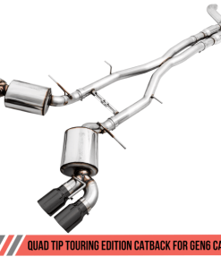 Alternative view of AWE Tuning 16-19 Chevy Camaro SS Res Cat-Back Exhaust -Touring Edition (Quad Diamond Black Tips)