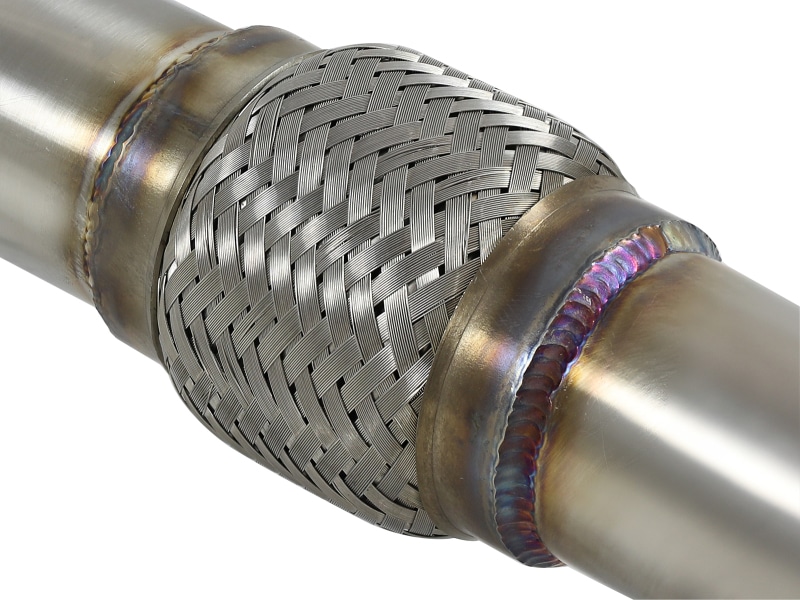 aFe Takeda 2.5in to 3in 304 SS Y-Pipe Exhaust System 16-18 Infiniti Q50/Q60 V6-3.0L (tt) - Image 4