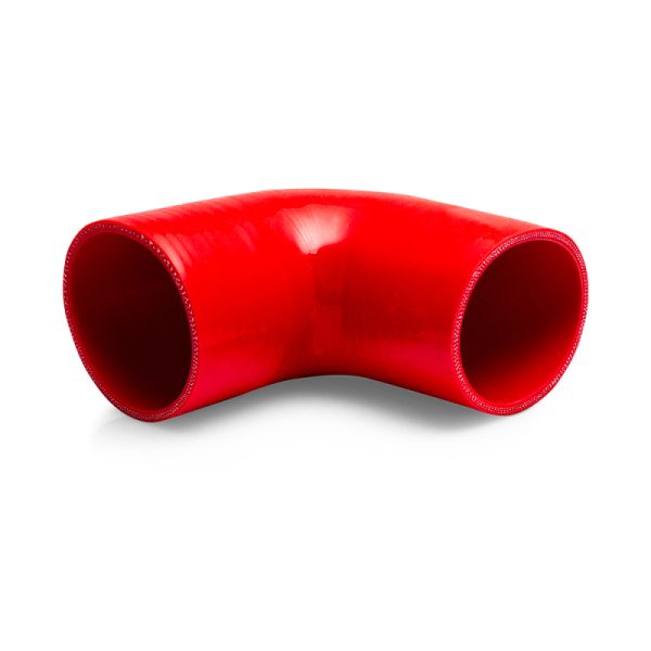 Alternative view of Mishimoto 4in. 90 Degree Coupler - Red