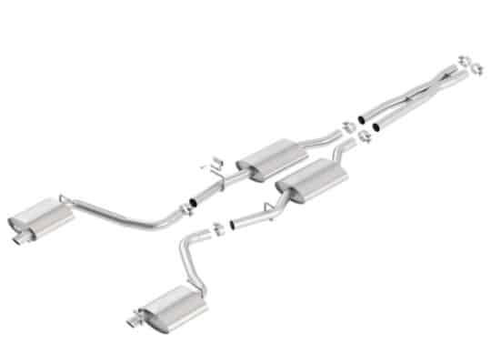 Alternative view of Borla 15-23 Dodge Charger 3.6L V6 ATAK Cat Back Exhaust (Uses Factory Valence)