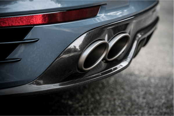 Alternative view of Akrapovic 16-17 Porsche 911 Turbo/Turbo S (991.2) Rear Carbon Fiber Diffuser - Matte