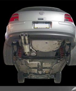 Alternative view of AWE Tuning Mk4 Golf and GTI Cat-Back Performance Exhaust - Dual Outlet