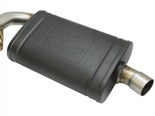 Alternative view of aFe MACHForce XP 13-15 Porsche Cayman S/Boxster S (981) H6-3.4L 2-2.5in. SS Cat-Back Exhaust System