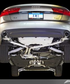 AWE Tuning Audi C7 A6 3.0T Touring Edition Exhaust - Dual Outlet Chrome Silver Tips