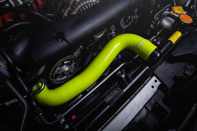 Mishimoto 2015+ Subaru WRX Silicone Radiator Coolant Hose Kit - Neon Yellow - Image 9
