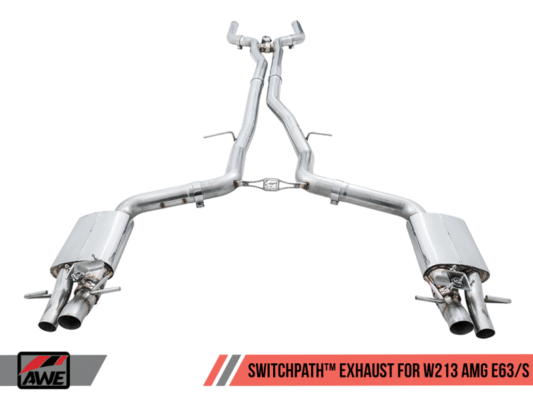 Alternative view of AWE Tuning Mercedes-Benz W213 AMG E63/S Sedan/Wagon SwitchPath Exhaust System - for Non-DPE Cars